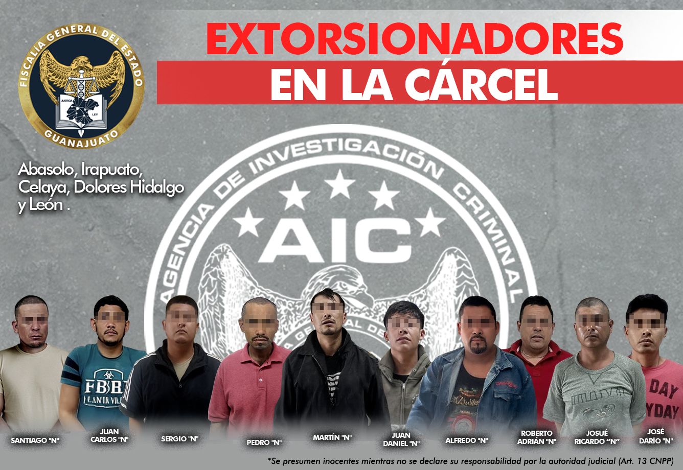 Extorsionadores permanecerán en la cárcel